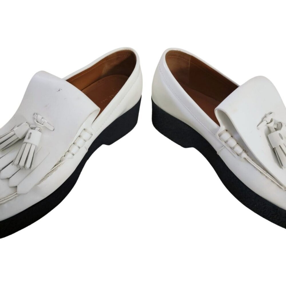 Celine Phoebe Philo Chunky Platform Kiltie Loafers White 41 11 - Picture 5 of 10
